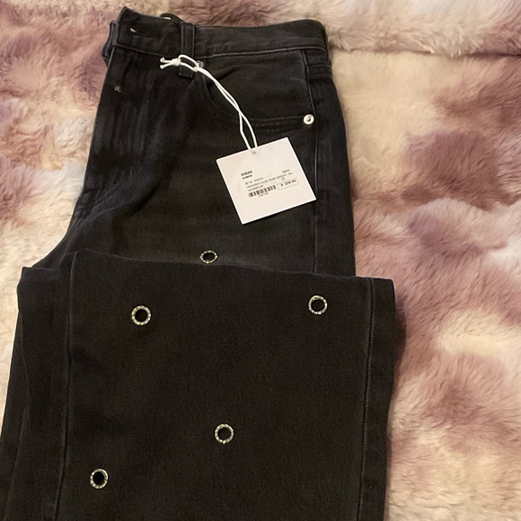Pistola Hendrix Black High Rise Jeans with Embellishments - Picture 4 of 4